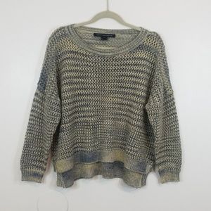 French Connection Asymmetrical Mettalic Sweater